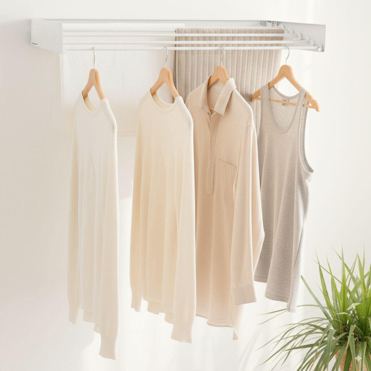 Tendedero de Pared Plegable Extensible 80cm